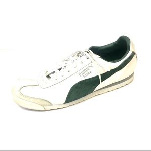 Puma Roma White/Green Size 11.5